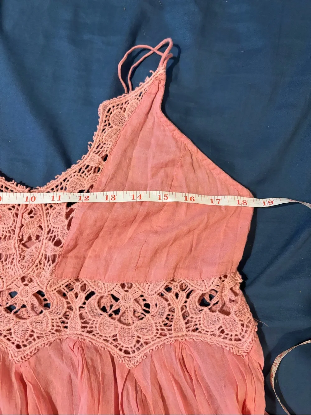 Free People Pink Lace-Trim Mini Dress